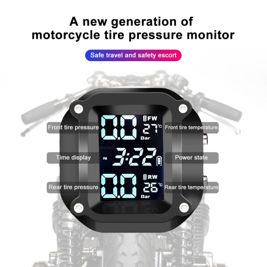 Tpms Motorcycle Tire Pressure Sensors Motor Tmps Tire Pressure Monitoring System 2 Wheel Tyre External Sensor For Motorbike