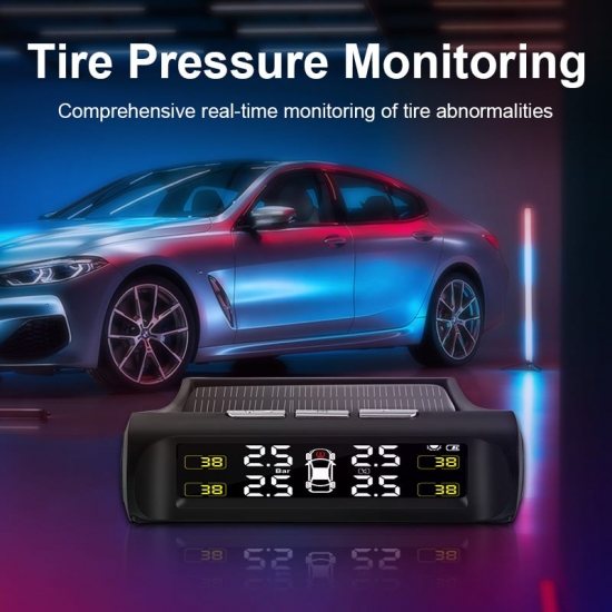 Jansite Smart Car Tpms Tyre Pressure Monitoring System Solar Power Digital Lcd Display Auto Security Alarm Systems Tyre Pressure