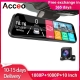 Acceo 1080P Car Dvr 10-amp;#39;-amp;#39; Touch Screen Dash Cam Dual Lens Auto Registrar Stream Mirror Camera Support Rearview Camera Night Vision