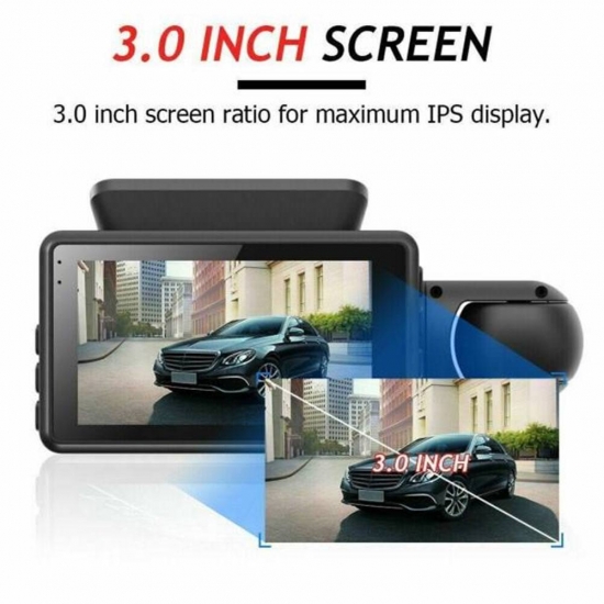 Car Driving Recorder Front And Rear Dual Lens Camera Wide Angel Dvr Car Parking Reversing Driving Night Vision Dashcam