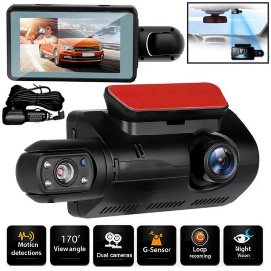 Dual Lens Dash Cam For Cars Black Box Hd 1080P Car Video Recorder With Wifi Night Vision G-sensor Loop Recording Dvr Car Camera