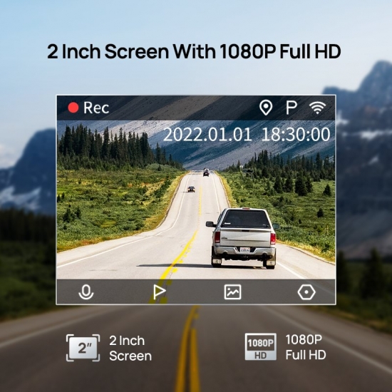 2022 70Mai Dash Cam Lite2 2-amp;#39;-amp;#39; Lcd Screen 70Mai D10 Car Dvr Lite 2 1080P External Gps Auto Recorder 24H Parking Support 130° Fov