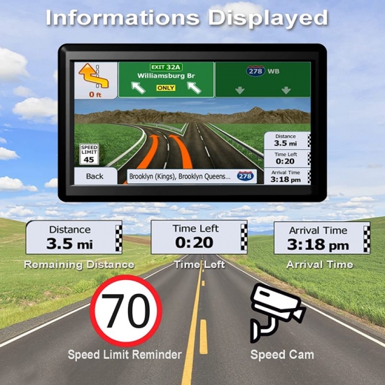 Hd Car Gps Navigation Latest Europe Map Sat Nav Ruck 7Inch 2D-3D Gps Navigators Scanner Auto With Alarm Notice Global Languages