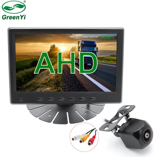 2022 Best Quality Hd 1920*1080 7 Inch Ips Screen Ahd Car Parking Monitor With Ahd 1080P Fisheye Lens Rear View Backup Camera