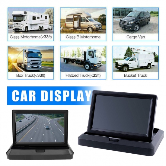 5-0 Car Monitor Screen For Rear View Reverse Cat Lcd Display Hd Digital Color 5-0 Inch Hd Screen Parking Assistance Rear