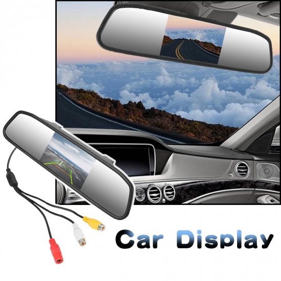 Car Hd Video Auto Parking Monitor 8 Led Night Vision Ccd Car Rear View Camera 4-3-amp;Quot; 5-amp;Quot; Tft Lcd Car Rearview Mirror Monitor