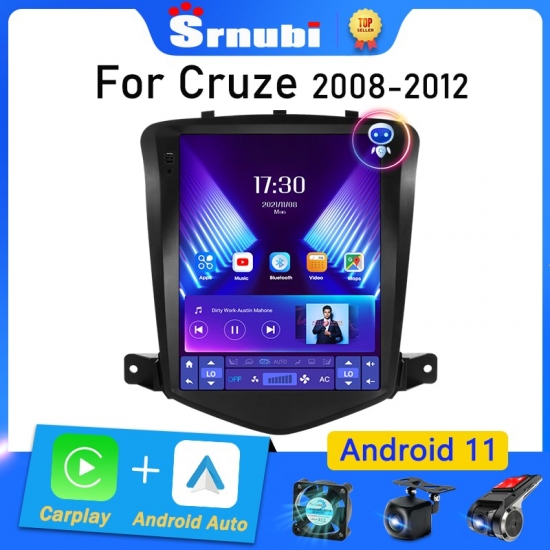 Srnubi 9-7-amp;Quot; Android 11 Car Radio For Chevrolet Cruze J300 2008-2012 Multimedia Player Gps 2Din Carplay Auto Stereo Dvd Head Unit