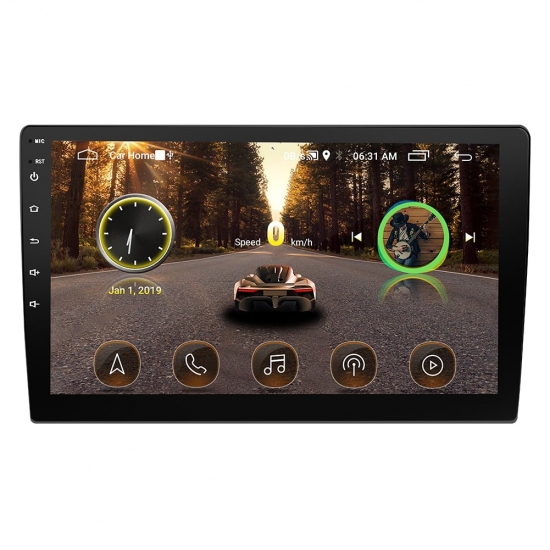 Android 11 Double Din 7-amp;#39;-amp;#39; 2-5D Hd Touch Screen Gps Autoradio Car Mp5 Player Car Stereo  Gps Wifi Fm Usb+Cam Rear Camera
