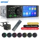 Hippcron Car Radio 1 Din 4-1” Touch Screen Bluetooth Stereo Mp5 Player Fm Receiver With Colorful Light Remote Control Aux-Usb-Tf