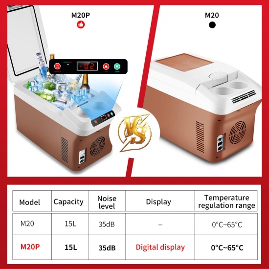 Acceo M20 15L Car Refrigerator 12V-24V Household Refrigerated Portable Small Freezer Suitable For Outdoor And Travel