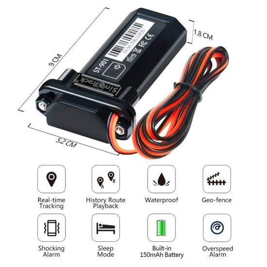 Mini Waterproof Builtin Battery Gsm Gps Tracker 3G Wcdma Device St-901 For Car Motorcycle Vehicle Remote Control Free Web App