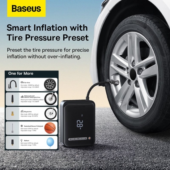 Baseus 2 In 1 Car Jump Starter Power Bank Portable Air Compressor Inflator Pump Power Station 1000A Battery Starter Auto Booster