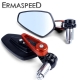 7-8-amp;Quot; 22Mm Cnc Motorcycle Rearview Mirrors Universal Blue Glass Scooter Bar End Handlebar Mirror Rear View Mirror Accessories