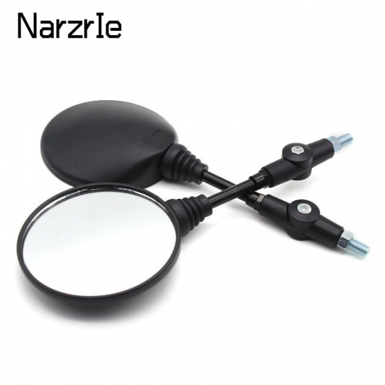 2Pcs Foldable Round 10Mm Scooter Rear Mirror For Ktm Mirror Motocross Accessories For Bike Rearview Motorcycle Mirrors