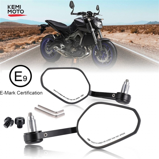 Motorcycle Handlebar Mirror Rearview Motorcycle Bar End Mirror For Yamaha Mt09 Mt07 For Honda Cb500X Pcx Msx 125 Shadow R1200Gs