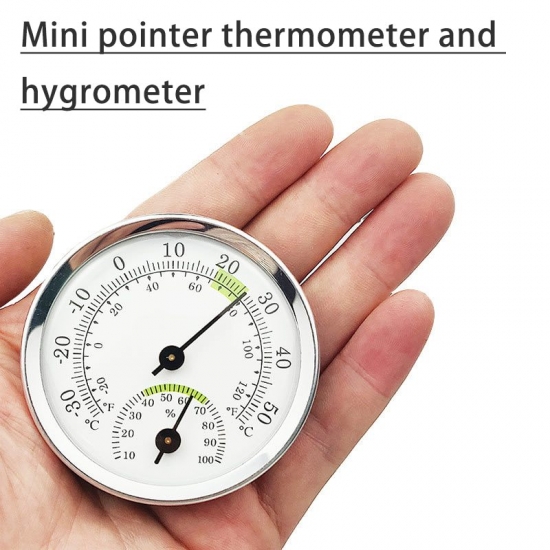 Mini Sauna Thermometer Metal Case Steam Sauna Room Thermometer Hygrometer Bath And Sauna Indoor Outdoor Used Hygrothermograph