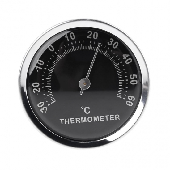Mini Thermometer Mechanical No Battery Analog 58Mm Car Temperature Gauge With Double-sided Sticker