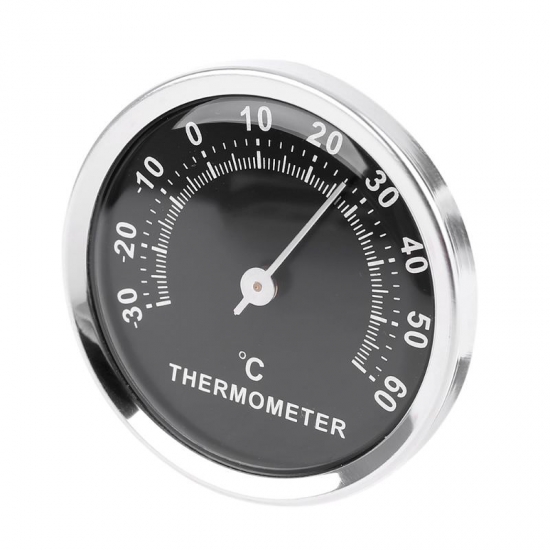Mini Thermometer Mechanical No Battery Analog 58Mm Car Temperature Gauge With Double-sided Sticker