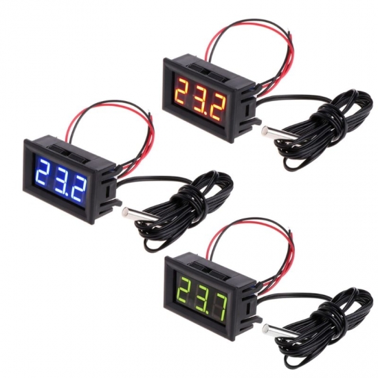-50 ~ 110 °C For Dc 12V Digital Led Thermometer Car Temperature Monitor Panel Me New
