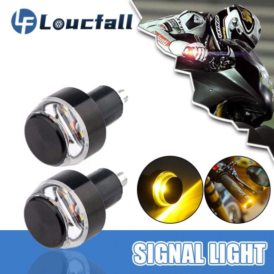12V Cnc Turn Signals Motorcycle Led Handle Bar End Blinker For 22Mm Handlebar Signal Light Flashing For Handle Bar