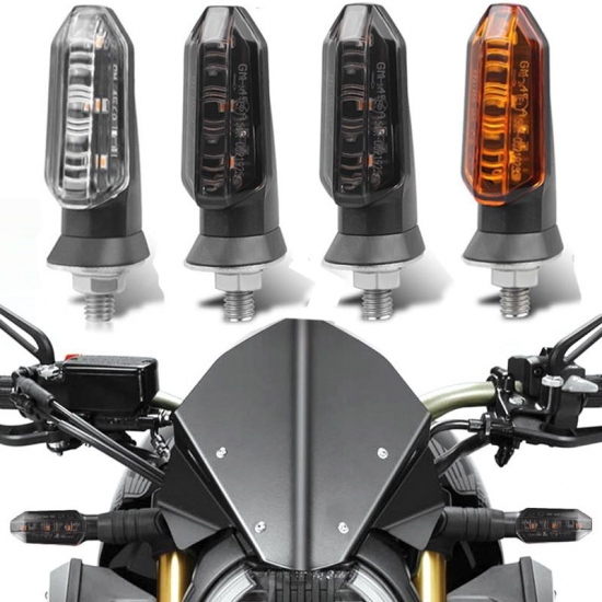 8Mm Mini Motorcycle Led Turn Signal Lights Amber Flashing Light Blinker Turn Signal Lamp 12V Moto Indicator Lamp Accessories