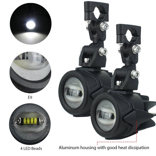 Auxiliary Lights For Bmw Motorcycle 40W 6000K Spot Driving Fog Lamps For Bmw R1200Gs F800Gs F700Gs F650 K1600