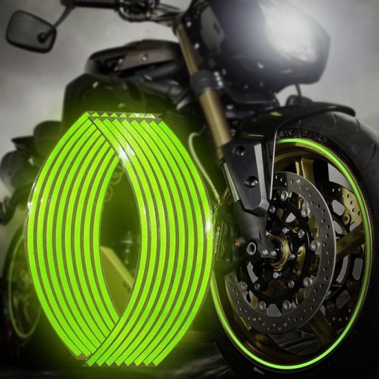 10-amp;Quot; 12-amp;Quot; 14-amp;Quot; 18-amp;Quot; Motorcycle Sticker Moto Strips Reflective Wheel Rim For Motorbike Scooter