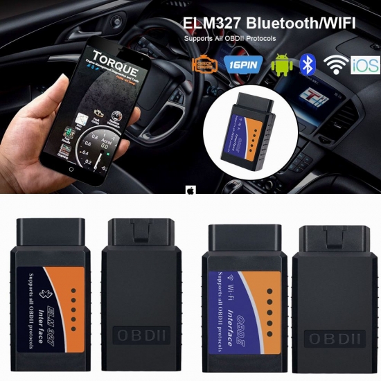 Obd2 Scanner Elm327 V1-5 Wifi Obd 2 Automotive Detector Bluetooth Elm 327 Wi-fi 1-5 Ios Android Car Diagnostic Tool Code Reader