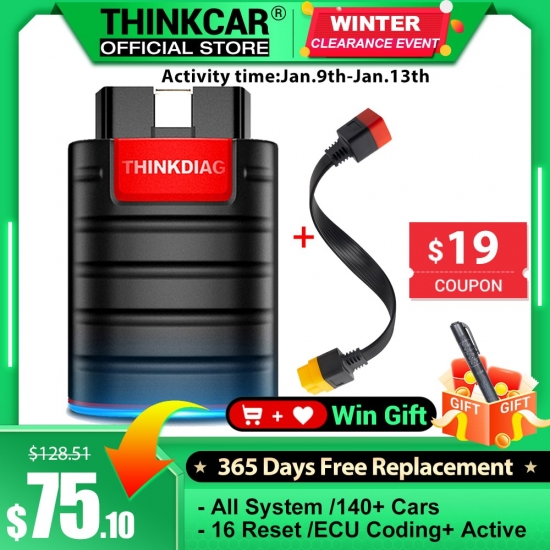2023 Thinkcar Thinkdiag Old Version Full System All Car 16 Reset Service 1 Year Free Obd2 Diagnostic Tool Active Test Ecu Coding