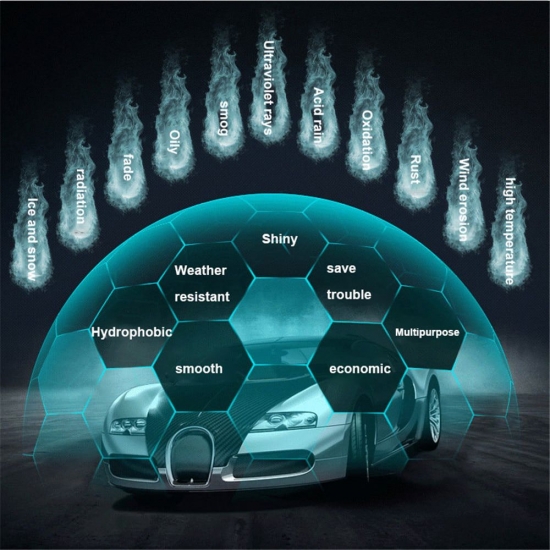 550Ml Ceramic Coating Spray Car Top Sealant Repellent Nano Glass Polishing Plated Crystal Liquid Hydrophobic Coating Waterproof