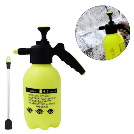 Pump Snow Foaming Sprayer Hand Pressure Nozzle 2L Watering Can With Long Rod High Pressure Window Cleaning Car Wash