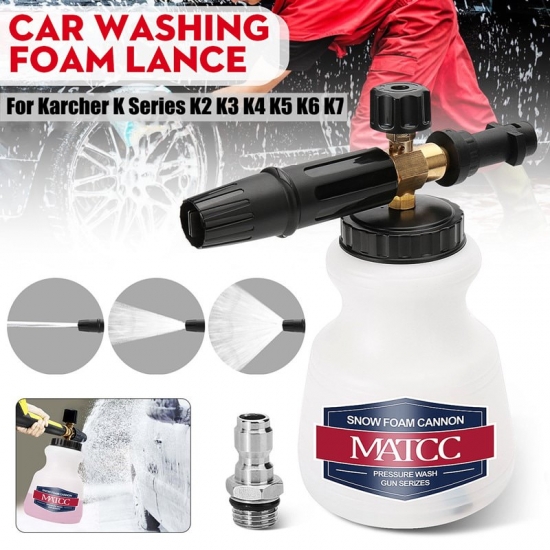 1L Snow Foam Lance Soap Foamer Sprayer Foam Generator Foam Gun For Karcher K2 K3 K4 K5 K6 K7 High Pressure Car Washer Auto