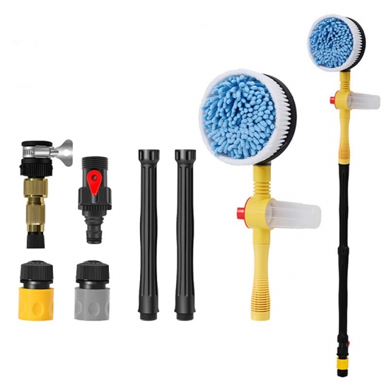 Car Cleaning Brush Car Wash Foam Brush Automatic Rotary Long Handle Cleaning Mop Broom Cleaning Tools Auto Accessories