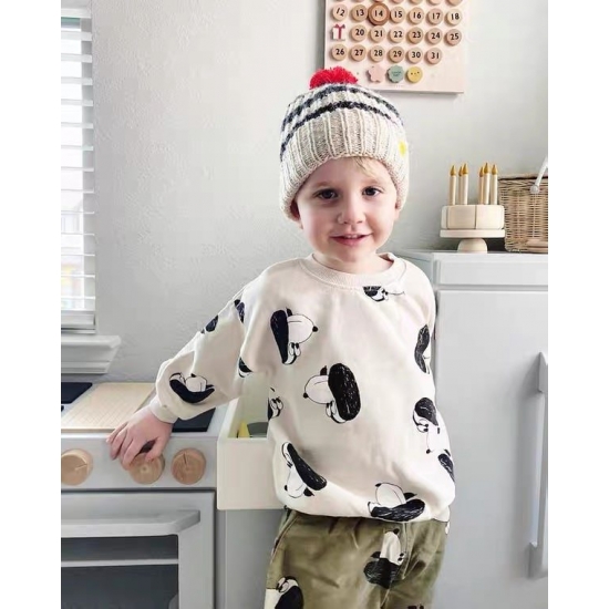 2023 New Spring Autumn Bobo Baby Boys Girls Tops Clothes Cotton Hooded Sweatshirt Kids Casual Sportswear Children-amp;#39;S Clothing