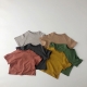 Summer Children T-shirts Solid Color Cotton Tees For Kids New Fashion Boys And Girls Short Sleeve Top 2-7T Clothes