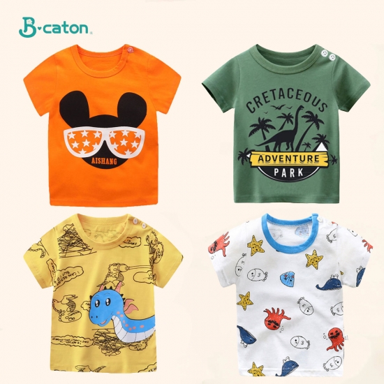Children Clothes T-shirt  Kids Clothes Boys Girls  Breathable Summer Cartoon Tops Short Sleeve Clothes 100% Cotton  Kids Outfits