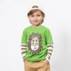 2022 Spring Autumn For 2-8 9 10 Years Children Cotton Striped Color Patchwork Cartoon Animal Baby Kids Boys Long Sleeve T-shirts
