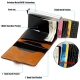 New Rfid Blocking Men-amp;#39;S Credit Card Holder Vintage Leather Bank Card Wallet Double Metal Automatic Card Holder For Women
