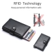 2022 Rfid Men Card Wallets Free Name Engraving Carbon Fiber Card Holder Slim Mini Wallet Small  Bag Male Purses