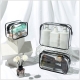 Pvc Cosmetic Bag Lady Transparent Clear Zipper Black Makeup Bags Organizer Travel Bath Wash Make Up Case Toiletry Bags For Girls