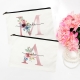Personalized Makeup Bag Bridesmaid Cosmetic Bags Pouch Gifts For Her Custom Initial Make-up Toiletry Bag Bridesmaid Proposal