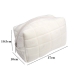 Purdored 1 Pc Cute Fur Makeup Bag For Women Zipper Large Solid Color Cosmetic Bag Travel Make Up Toiletry Bag Washing Pouch