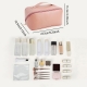 2023 New Large Makeup Bag Leather Cosmetic Bag For Women Toiletry Kit Bags Makeup Storage Pouch Travel Cosmetic Bag For Makeup