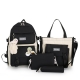 5 Pcs Sets Canvas Schoolbags For Teenage Girls Women Backpacks Laptop Keychain School Bags Travel Bagpack Mochila Escolar