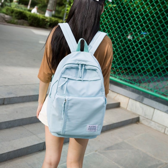 Large Girls School Bags For Teenagers Backpacks Nylon Waterproof Teen Student Book Bag Big College Leisure Schoobag Blue 2022