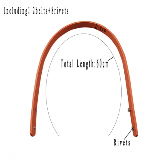 2 Pcs Bag Belt Detachable Pu Leather Handle Lady Shoulder Bag Diy Replacement Accessories Handbag Band Handle Strap Band