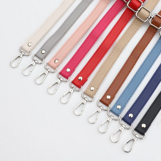 Fashion Pu Leather Shoulder Strap Crossbody Bag Strap 130Cm Long Double-layer Replacement Bag Belt Diy Buckle Bag Accessories
