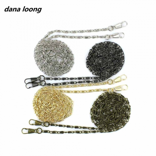 1 Piece About Length 120 Cm Width 0-3Cm Replacement Metal Twisted Purse Chain For Shoulder Cross Body Handbags Bag Accessories