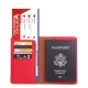 New Travel Pu Leather Passport Cover Women Russia Passport Holder Organizer Travel Accessories Holder Bag