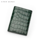 Hiram Beron Personalized Passport Cover Luxury Anti Rfid Leather Embossed Crocodile Pattern Luxury Wallet Dropship